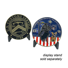 Load image into Gallery viewer, Legacy US Customs Service Canine Enforcement Officer Treasury Department Inspector K9 Challenge Coin BB-010 - www.ChallengeCoinCreations.com