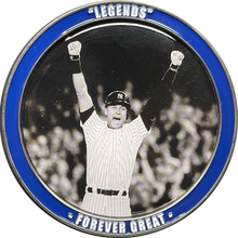 Load image into Gallery viewer, The Captain New York Jersey Jeter 2 Legends Forever Great LFG challenge coin NYPD BL16-004 - www.ChallengeCoinCreations.com