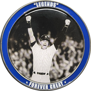 The Captain New York Jersey Jeter 2 Legends Forever Great LFG challenge coin NYPD BL16-004 - www.ChallengeCoinCreations.com