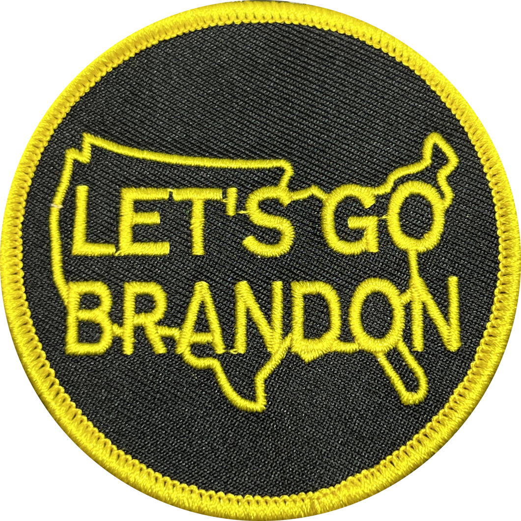 Let's Go Brandon iron-on Border Patrol uniform style LGB patch GL2-018 - www.ChallengeCoinCreations.com