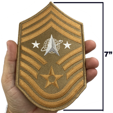Load image into Gallery viewer, United States Space Force Lunar Desert Camo Moon Patch U.S.Department of Air Force Senior Enlisted Advisor Chief Master Sergeant Rank DL3-09 - www.ChallengeCoinCreations.com