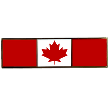 Load image into Gallery viewer, Canadian Flag MAPLE LEAF Merit Commendation Bar Pin Police, Military, Deputy Sheriff, Law Enforcement, Federal Agent BL10-015 - www.ChallengeCoinCreations.com