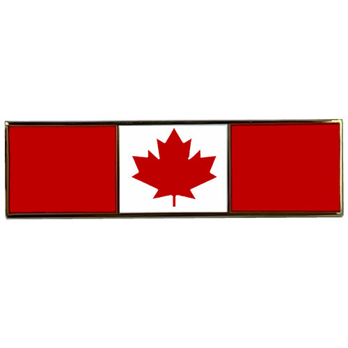 Canadian Flag MAPLE LEAF Merit Commendation Bar Pin Police, Military, Deputy Sheriff, Law Enforcement, Federal Agent BL10-015 - www.ChallengeCoinCreations.com