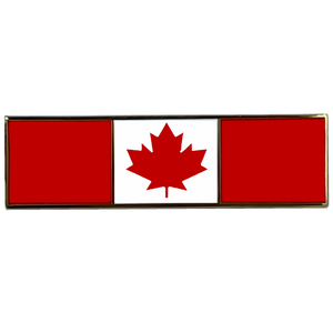 Canadian Flag MAPLE LEAF Merit Commendation Bar Pin Police, Military, Deputy Sheriff, Law Enforcement, Federal Agent BL10-015 - www.ChallengeCoinCreations.com