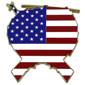 Yuge Glock and 1911 American Flag Donald Trump POTUS MAGA Marine One 1 helicopter Challenge Coin MC-004 - www.ChallengeCoinCreations.com