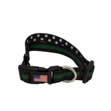 Load image into Gallery viewer, Classic Thin Green Line Dog Collar Border Patrol Sheriff Deputy Honor First - www.ChallengeCoinCreations.com