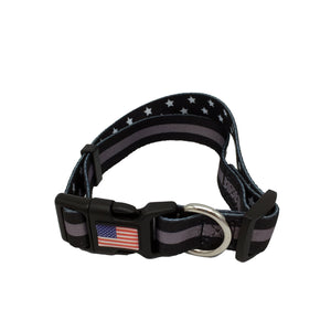 Classic Thin Grey Gray Line Dog Collar CO Corrections Correctional Officer Jailer - www.ChallengeCoinCreations.com