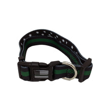 Load image into Gallery viewer, Classic Thin Green Line Dog Collar Border Patrol Sheriff Deputy Honor First - www.ChallengeCoinCreations.com