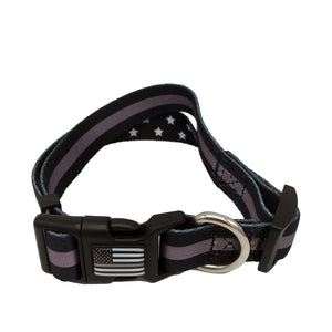 Classic Thin Grey Gray Line Dog Collar CO Corrections Correctional Officer Jailer - www.ChallengeCoinCreations.com
