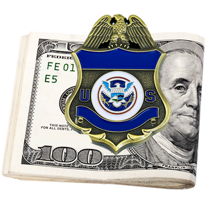 Police Federal Agent Sheriff Money Clip CBP Border Patrol Air and Marine AMO Wallet alternative EL10-006 - www.ChallengeCoinCreations.com