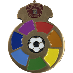 Real Madrid CF Futbol Soccer Policia Municipal Challenge Coin BL13-010 - www.ChallengeCoinCreations.com