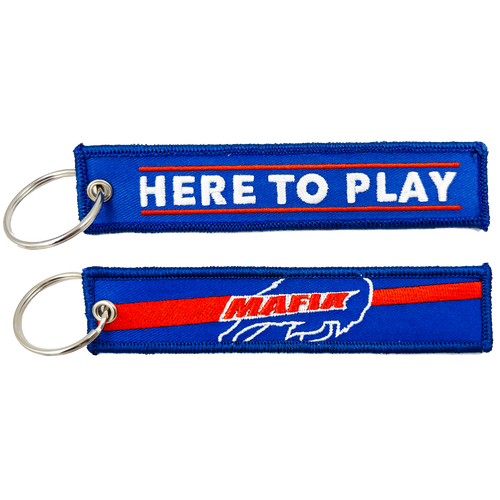 BUFFALO MAFIA HERE TO PLAY Spirit Keychain or Luggage Tag or zipper pull EL11-020 LKC-102