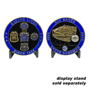 Yankees Mariano Rivera inspired NYPD tribute challenge coin police officer detective commissioner BB-016 - www.ChallengeCoinCreations.com