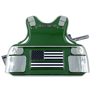 Military POLICE MP MARINES M4 Body Armor 3D self standing Police Challenge Coin Marine Corps Thin Green Line BL14-013 - www.ChallengeCoinCreations.com