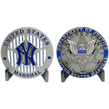 Load image into Gallery viewer, New York New Jersey United States NY US Marshal Challenge Coin Southwest District NJ BL8-013 - www.ChallengeCoinCreations.com