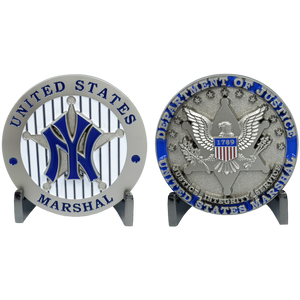 New York New Jersey United States NY US Marshal Challenge Coin Southwest District NJ BL8-013 - www.ChallengeCoinCreations.com
