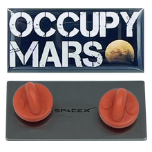 Load image into Gallery viewer, Elon Musk OCCUPY MARS pin SpaceX Tesla pin with 2 pin posts EL6-014 - www.ChallengeCoinCreations.com