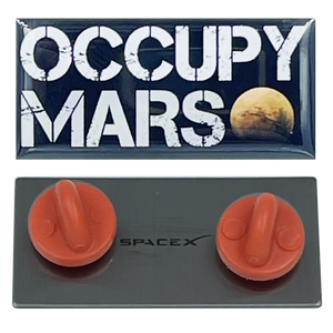 Elon Musk OCCUPY MARS pin SpaceX Tesla pin with 2 pin posts EL6-014 - www.ChallengeCoinCreations.com