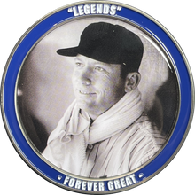 Load image into Gallery viewer, The Mick New York Jersey Mickey Mantle 7 Legends Forever Great LFG challenge coin NYPD BL15-005 - www.ChallengeCoinCreations.com
