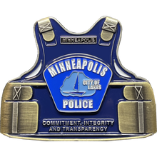 Load image into Gallery viewer, Minneapolis Police Body Armor Challenge Coin Police Officer BL17-003 - www.ChallengeCoinCreations.com
