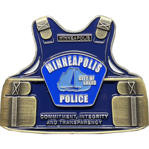 Minneapolis Police Body Armor Challenge Coin Police Officer BL17-003 - www.ChallengeCoinCreations.com