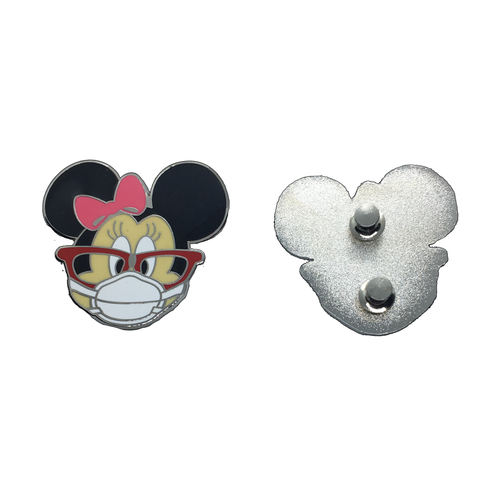 Lady Mouse coronavirus mouse pin Covid-19 EE-012 - www.ChallengeCoinCreations.com