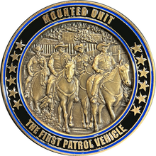 Load image into Gallery viewer, 10 Foot Tall Cops Police NYPD LAPD Davie CBP Border Patrol Horse Patrol Mounted Unit Challenge Coin GL3-004 discontinued