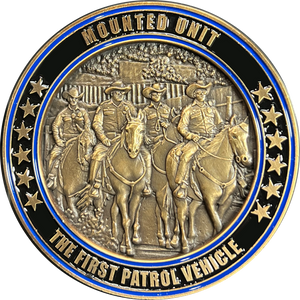 10 Foot Tall Cops Police NYPD LAPD Davie CBP Border Patrol Horse Patrol Mounted Unit Challenge Coin GL3-004 discontinued