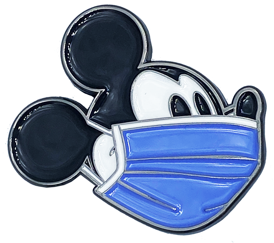Disney Mickey Mouse Vintage inspired Mask Pin version 2 DL3-16 - www.ChallengeCoinCreations.com
