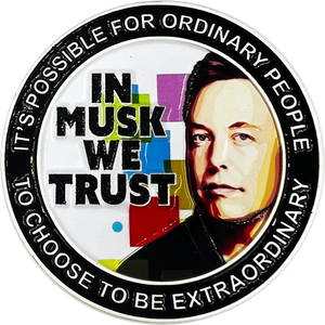 SpaceX Elon Musk Motivational Quote Gift Twitter Challenge Coin Space X Tesla CL5-014