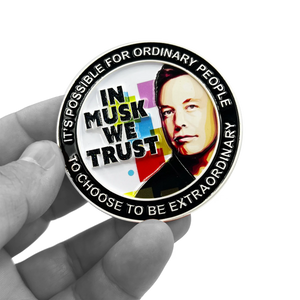 SpaceX Elon Musk Motivational Quote Gift Twitter Challenge Coin Space X Tesla CL5-014