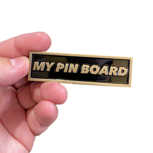 Pin Board name plate pin for pin collectors pin board collections (bronze) DL6-07 - www.ChallengeCoinCreations.com