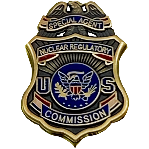Nuclear Commission Regulatory Commission Special Agent metal pin CL13-10 - www.ChallengeCoinCreations.com