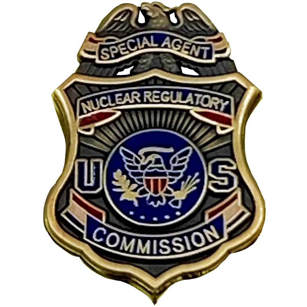 Nuclear Commission Regulatory Commission Special Agent metal pin CL13-10 - www.ChallengeCoinCreations.com