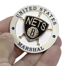 Load image into Gallery viewer, New York Basketball New Jersey United States NY US Marshal Challenge Coin Southwest District NJ EL12-009
