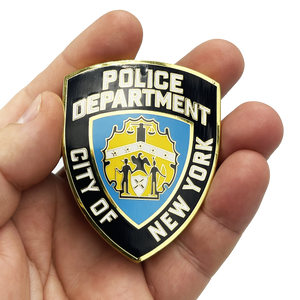 NYPD New York City Police Department Dept. Challenge Coin thin blue line F-005 - www.ChallengeCoinCreations.com