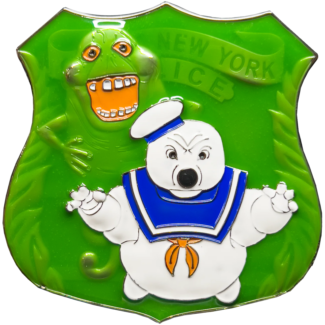 NYPD Slimer No Ghost Challenge Coin New York City Police Buster GL12-004