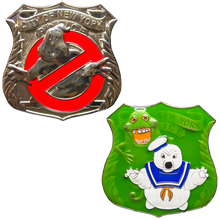 Load image into Gallery viewer, NYPD Slimer No Ghost Challenge Coin New York City Police Buster GL12-004