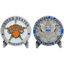 Load image into Gallery viewer, New York Basketball New Jersey United States NY US Marshal Challenge Coin Southwest District NJ EL13-009