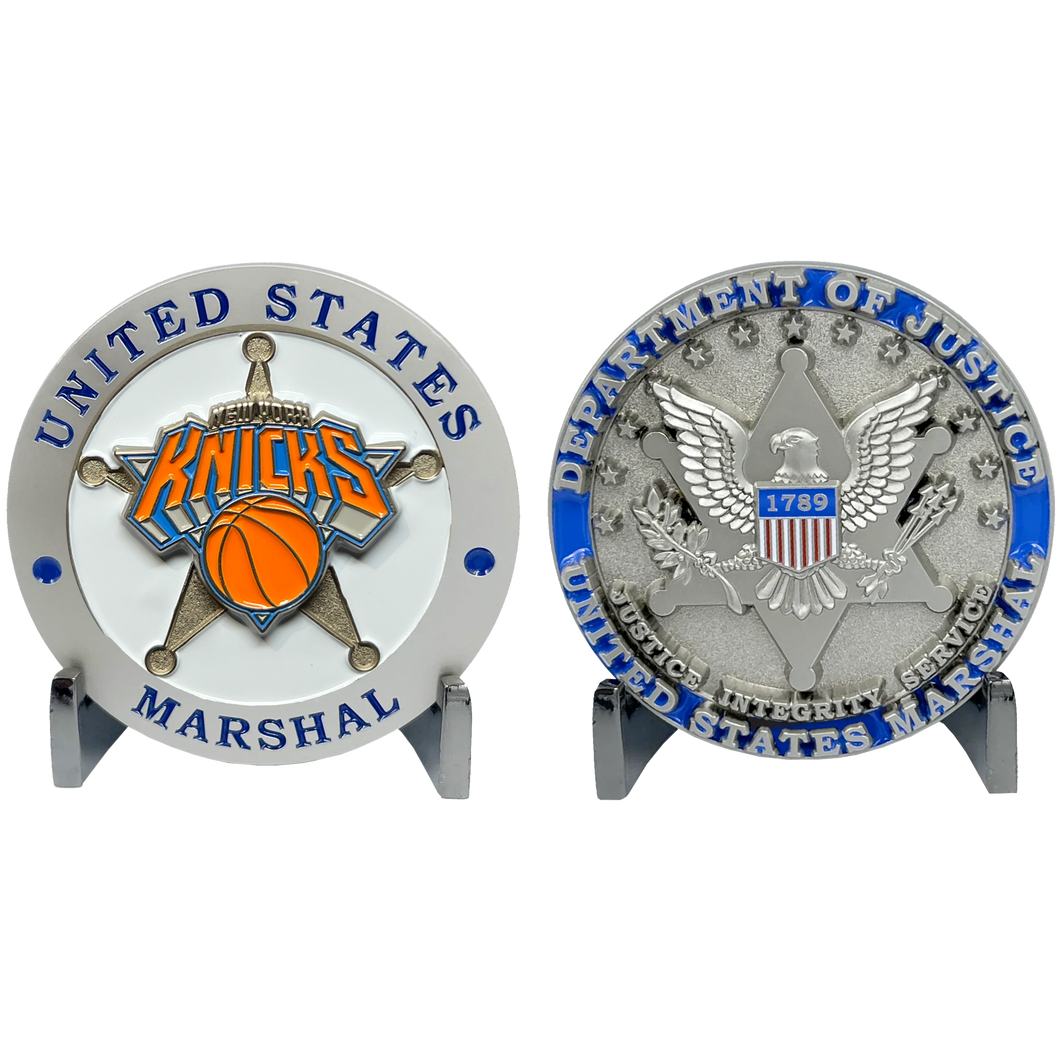 New York Basketball New Jersey United States NY US Marshal Challenge Coin Southwest District NJ EL13-009