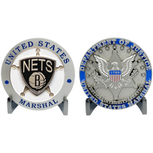 Load image into Gallery viewer, New York Basketball New Jersey United States NY US Marshal Challenge Coin Southwest District NJ EL12-009