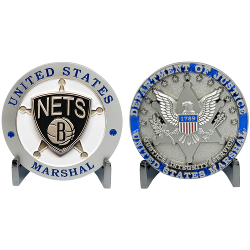 New York Basketball New Jersey United States NY US Marshal Challenge Coin Southwest District NJ EL12-009