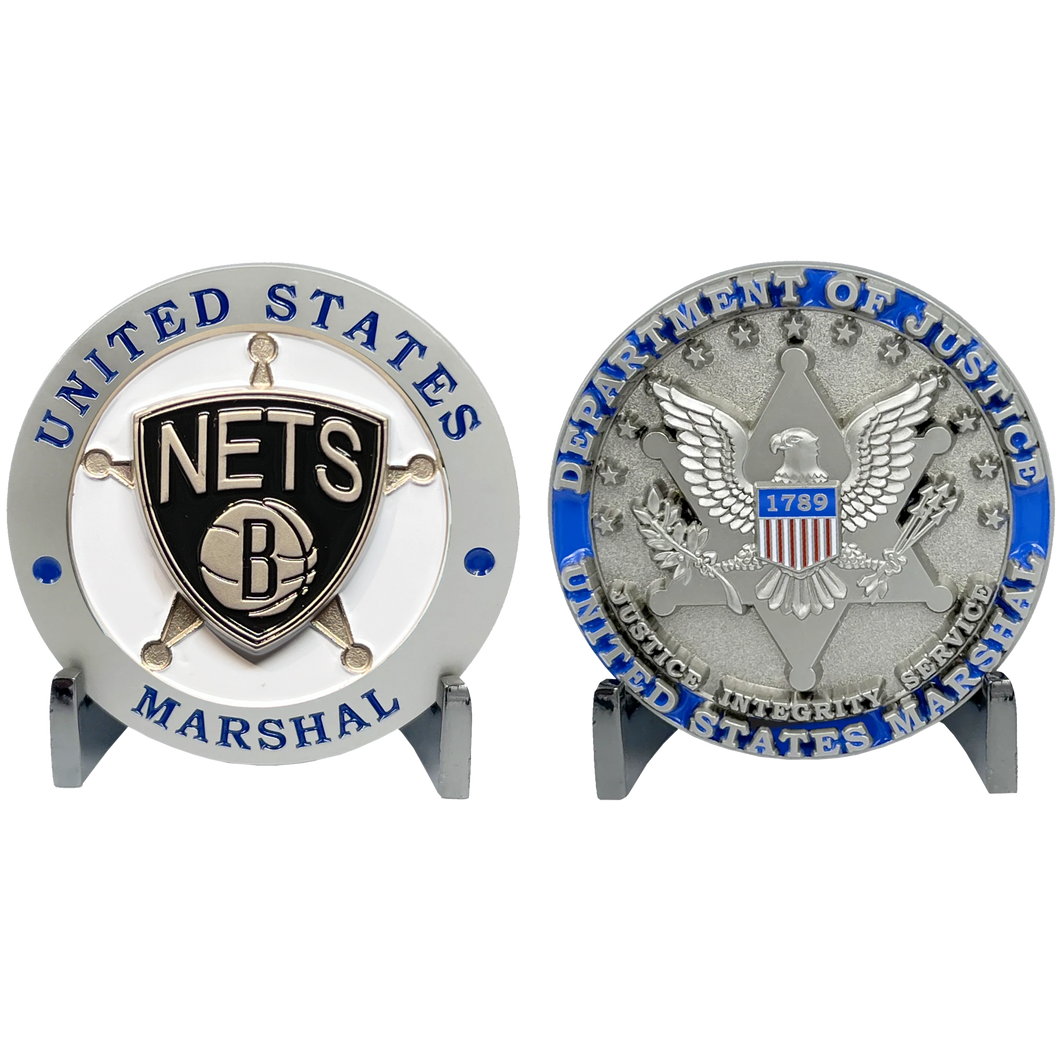 New York Basketball New Jersey United States NY US Marshal Challenge Coin Southwest District NJ EL12-009