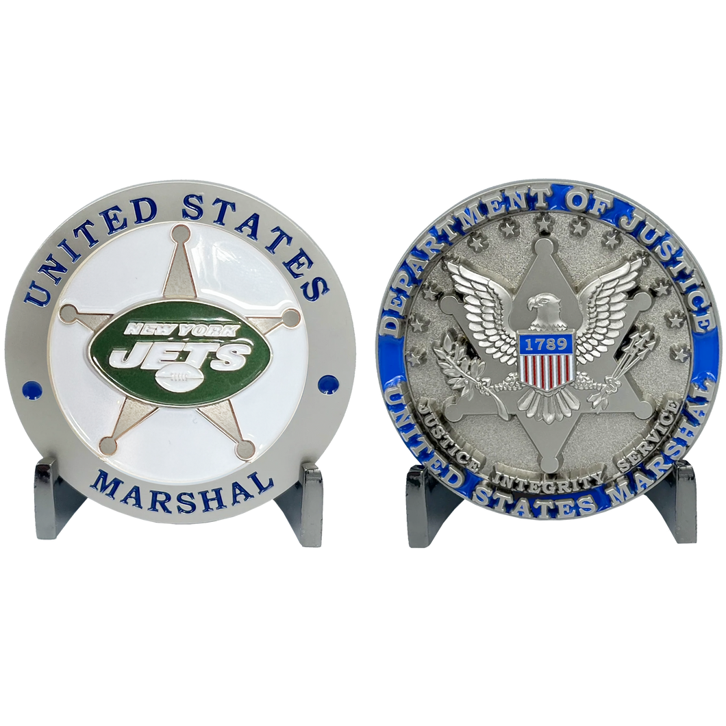 New York Football New Jersey United States NY US Marshal Challenge Coin Southwest District NJ EL12-005