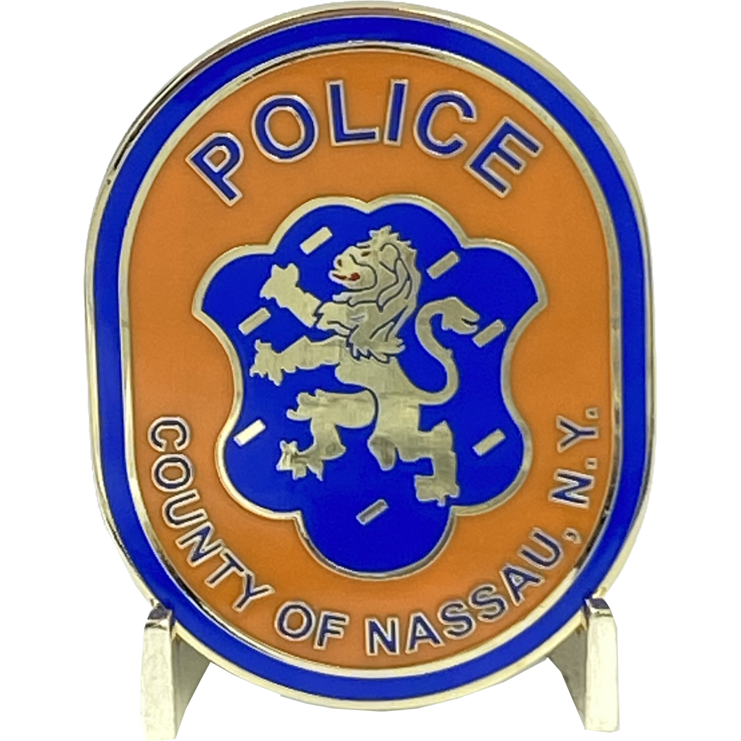 LI Nassau County Police Department Long island Dept. Challenge Coin thin blue line NCPD DD-012 - www.ChallengeCoinCreations.com