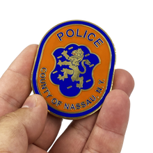 Load image into Gallery viewer, LI Nassau County Police Department Long island Dept. Challenge Coin thin blue line NCPD DD-012 - www.ChallengeCoinCreations.com