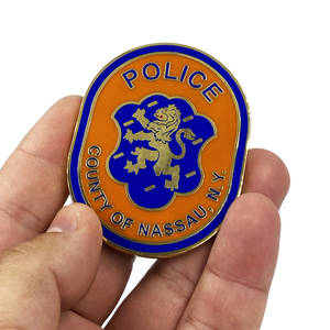 LI Nassau County Police Department Long island Dept. Challenge Coin thin blue line NCPD DD-012 - www.ChallengeCoinCreations.com
