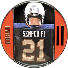 Load image into Gallery viewer, Navy Athletics Football September 11th Semper Fi Marines Uniform Challenge Coin BL17-010 - www.ChallengeCoinCreations.com