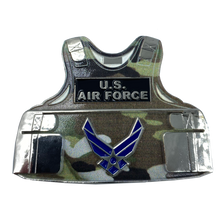 Load image into Gallery viewer, U.S. Air Force Camo Body Armor Challenge Coin Fly Fight Win USAF CL4-04 - www.ChallengeCoinCreations.com