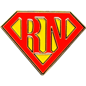 Registered Nurse RN pin super hero ER Hospital Clinic Nursing School Graduation Gift GL3-014 P-129